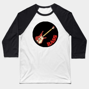 Rock Battle Card Game Bass Icon Baseball T-Shirt